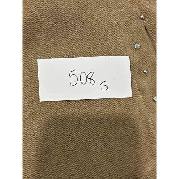 Harlow Camel Brown Womens Pants With Studded Hem Detail Size 8 - Picture 8 of 8
